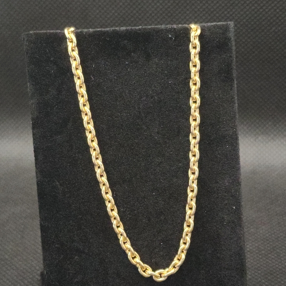 Vintage 18k Gold Plate Chain Bracelet 7" - Picture 2 of 3